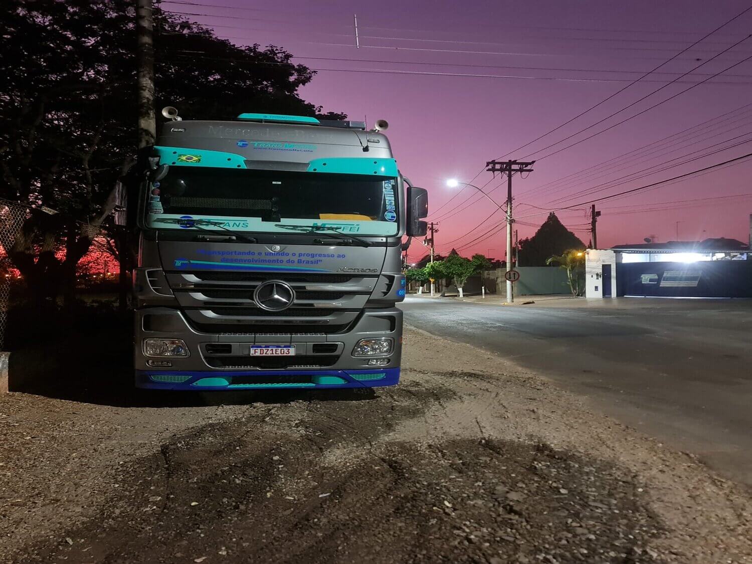 Veículo da frota da Transmaffei Transportes