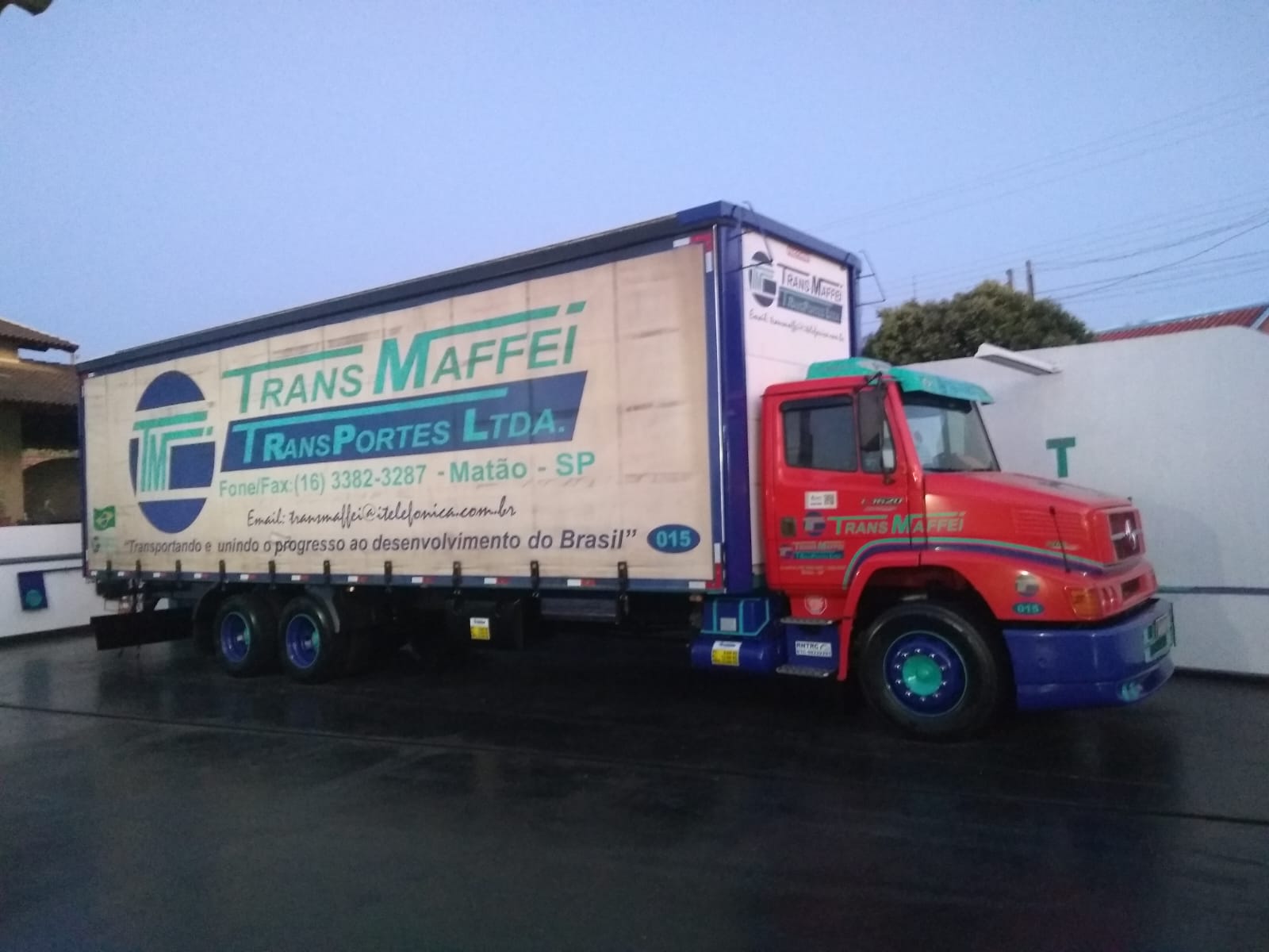 Veículo da frota da Transmaffei Transportes